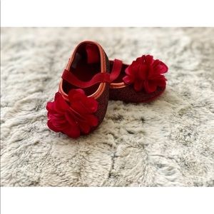 ✨Red dressy flower shoes✨